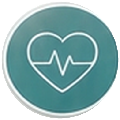 Line illustration of a heart with a pulse line and water droplet